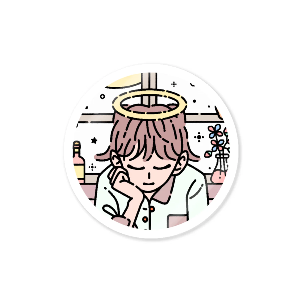 有村の白昼夢 (pink) Sticker