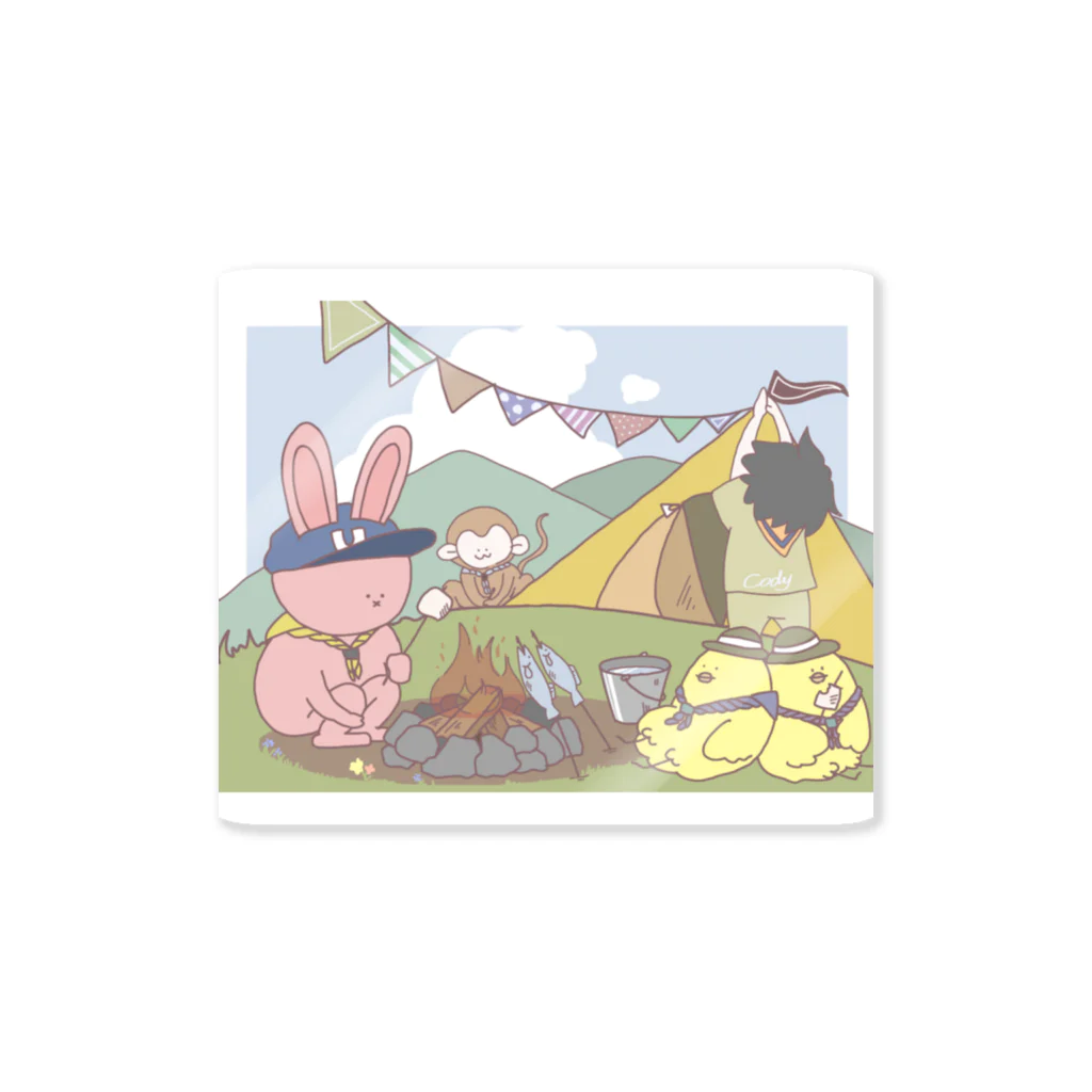 Cody/コディのCamping!!! Sticker