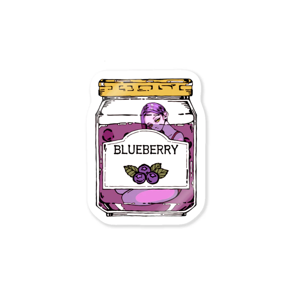 ふきれもんのBLUEBERRY JAM ステッカー