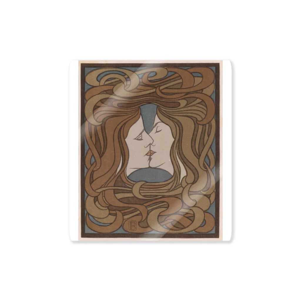世界の絵画アートグッズのペーター・ベーレンス 《接吻》 Sticker