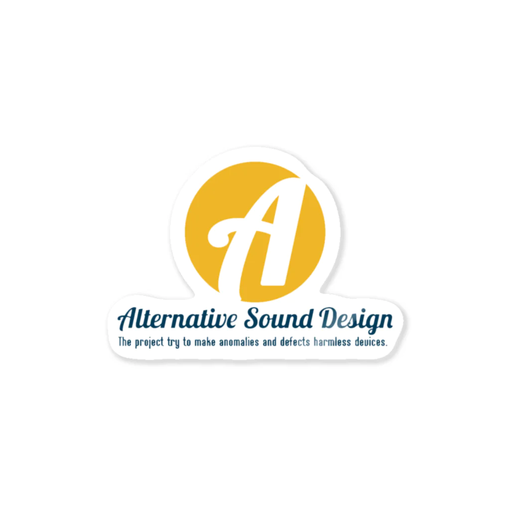 Alternative Sound DesignのA.S.D logo vertical ステッカー