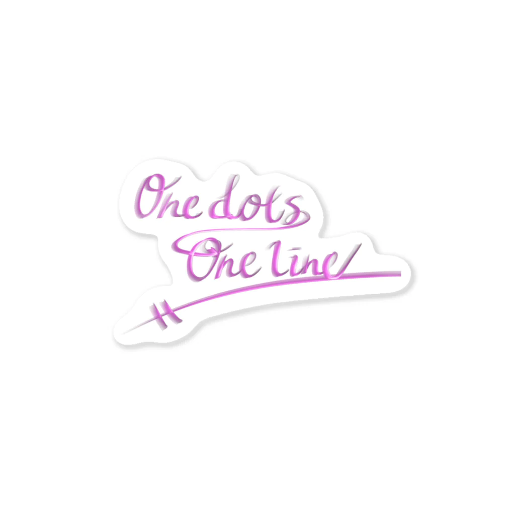 one dots-one lineのone dots-one line  ステッカー