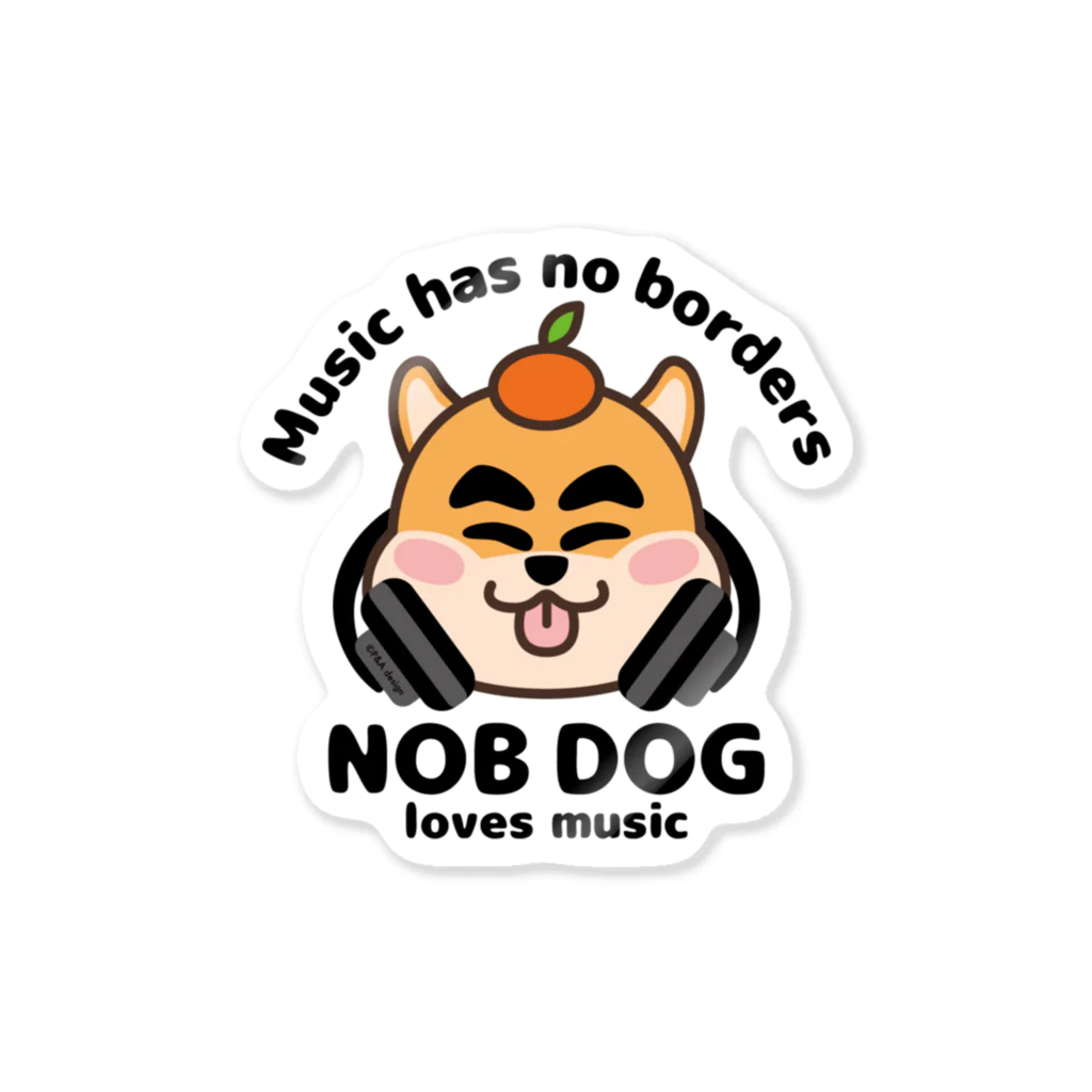 P&A designのノブドッグ MUSIC Sticker