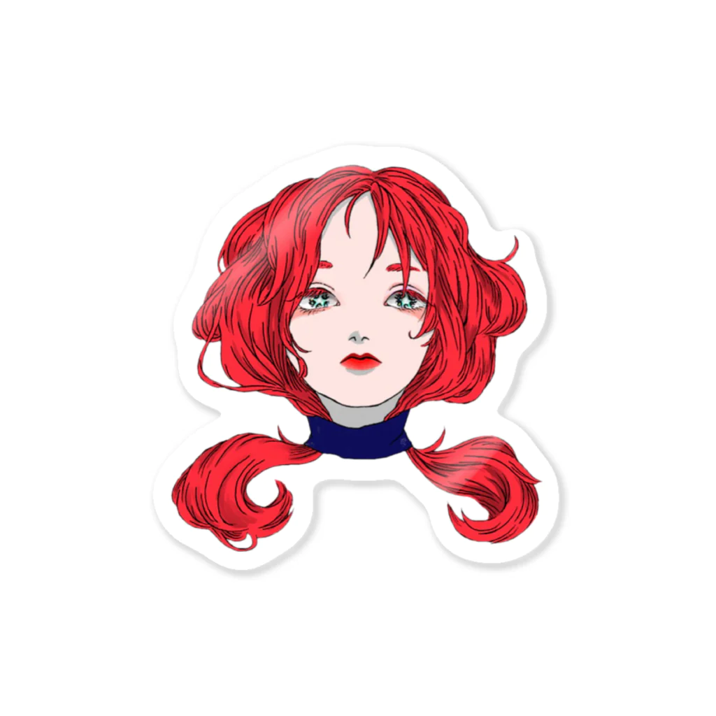 メロンソーダの島の人魚の生首 Sticker