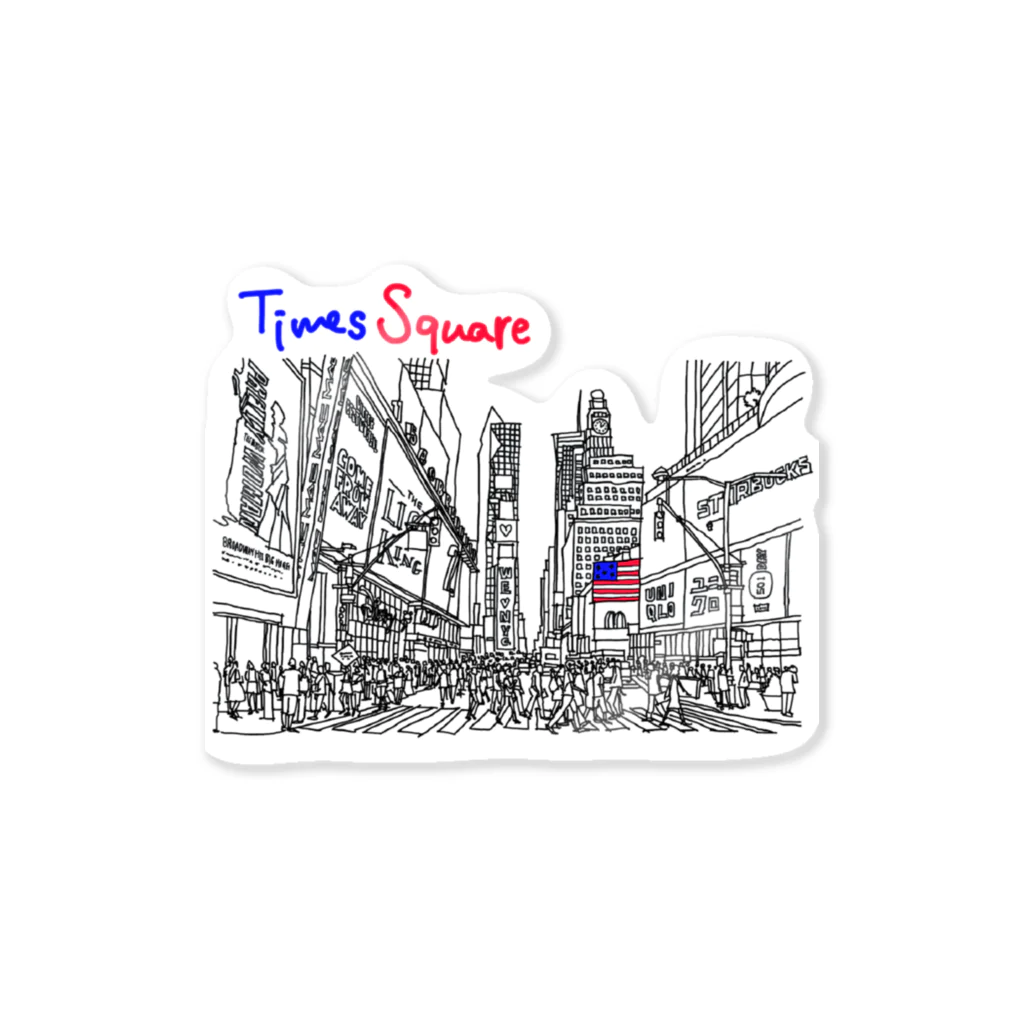 Sayakadrawingのさぁや in Times square ステッカー