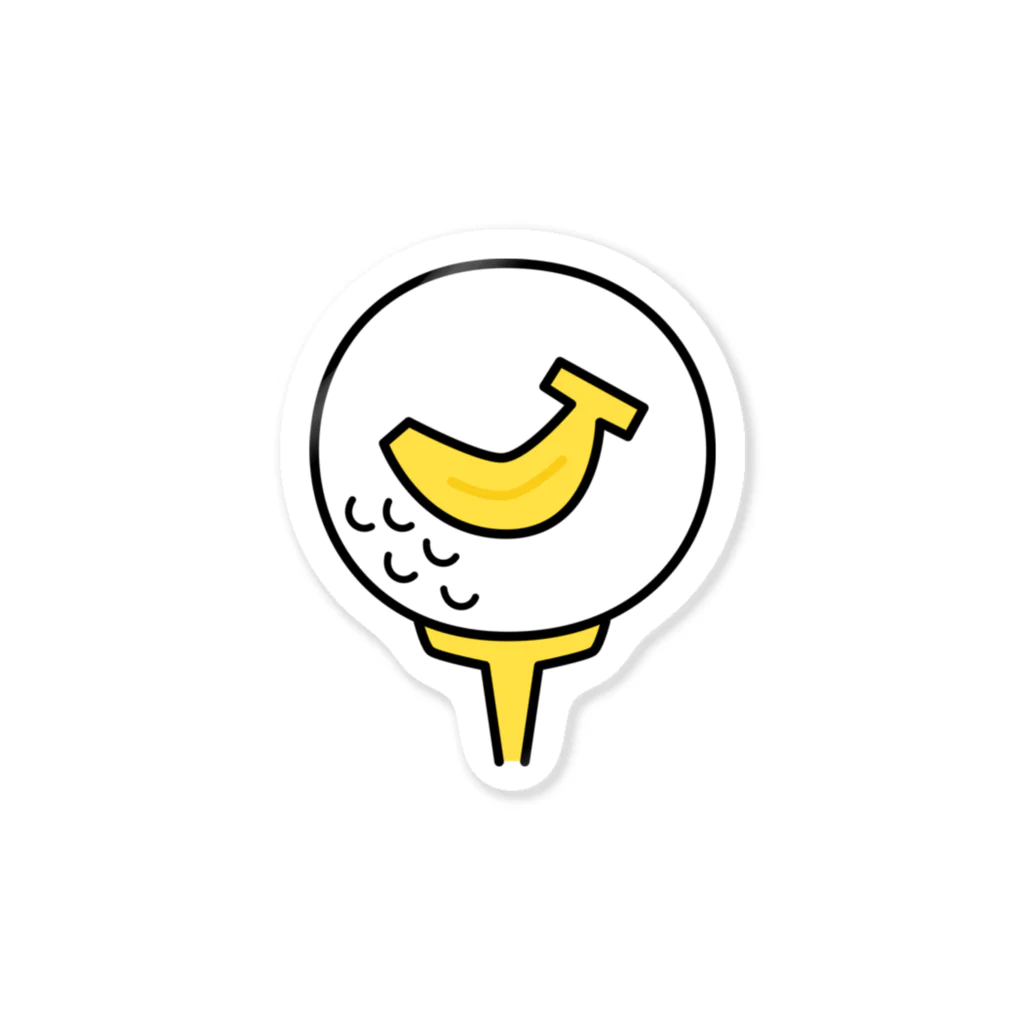 8anna storeのバナナサル DE ゴルフ Sticker