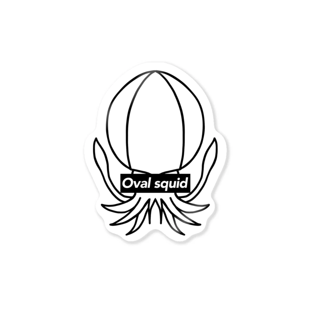 narookのアオリイカ　oval squid ステッカー