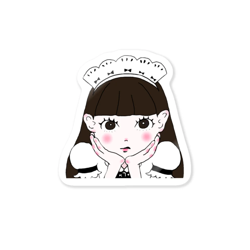 okoの気怠げなメイド Sticker