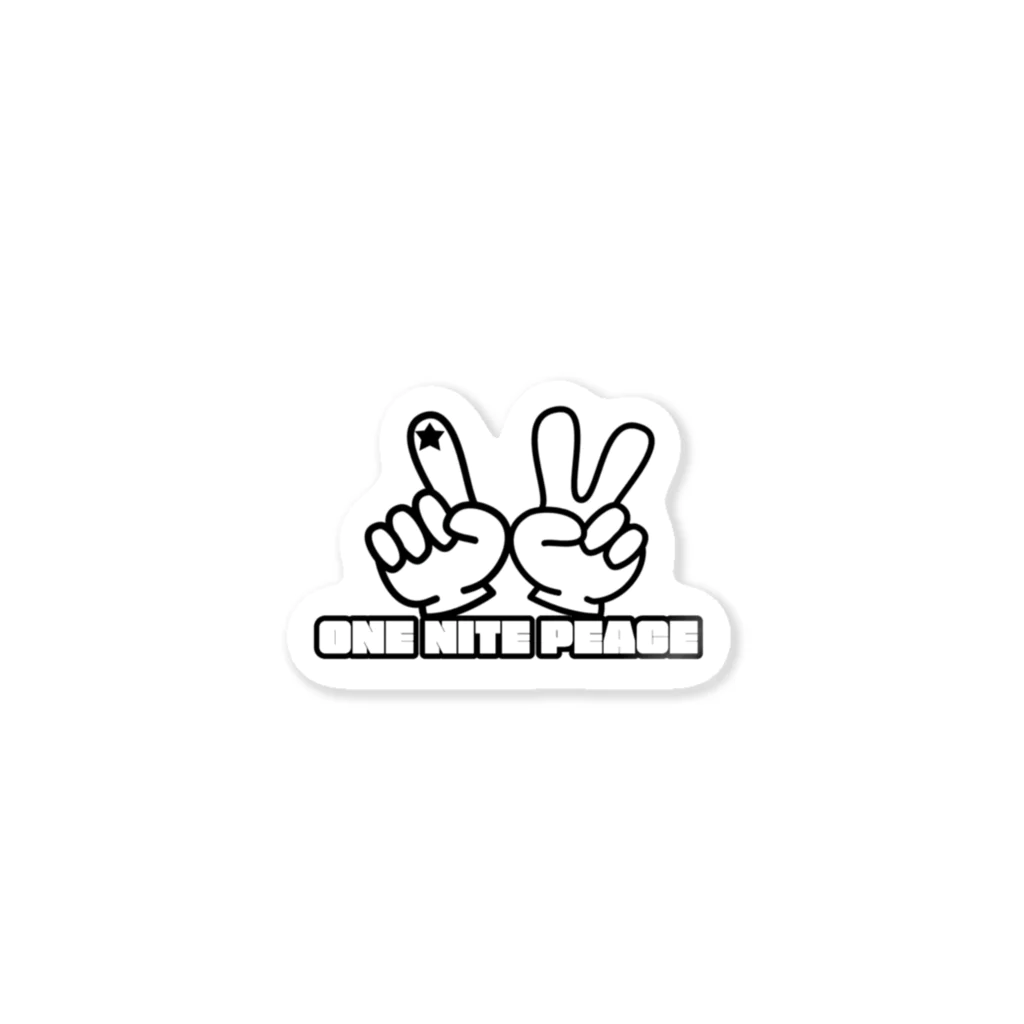 ONE NITE PEACE(ワンナイトピース)のONE NITE  PEACE 指ロゴ Sticker