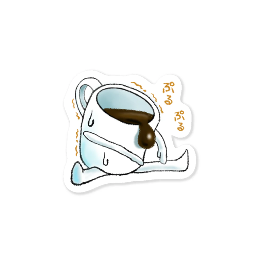 りんごのカラダが硬いコーヒーカップのステッカー Sticker