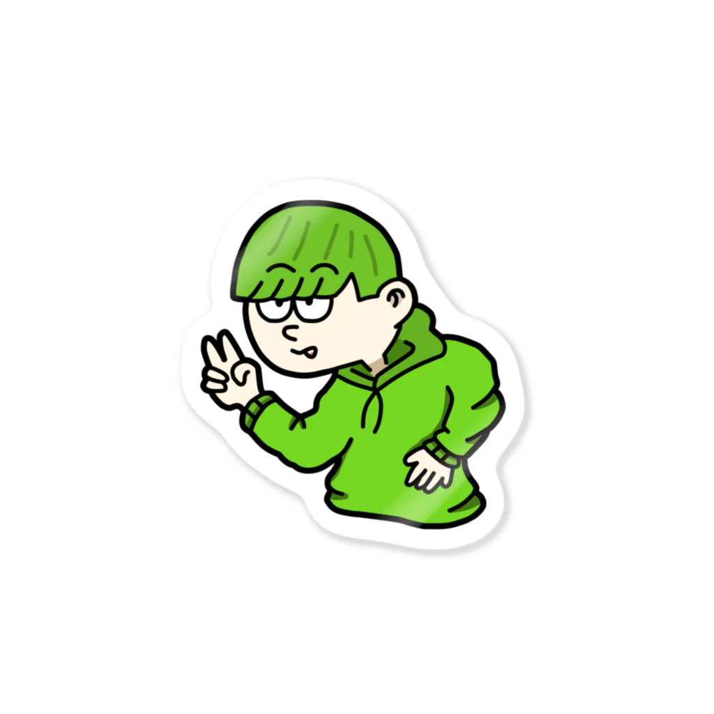 Silvian・StoreのGREEN boy Sticker