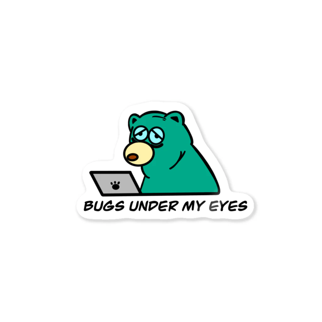 BUGS UNDER MY EYESのBUME_BEAR ステッカー