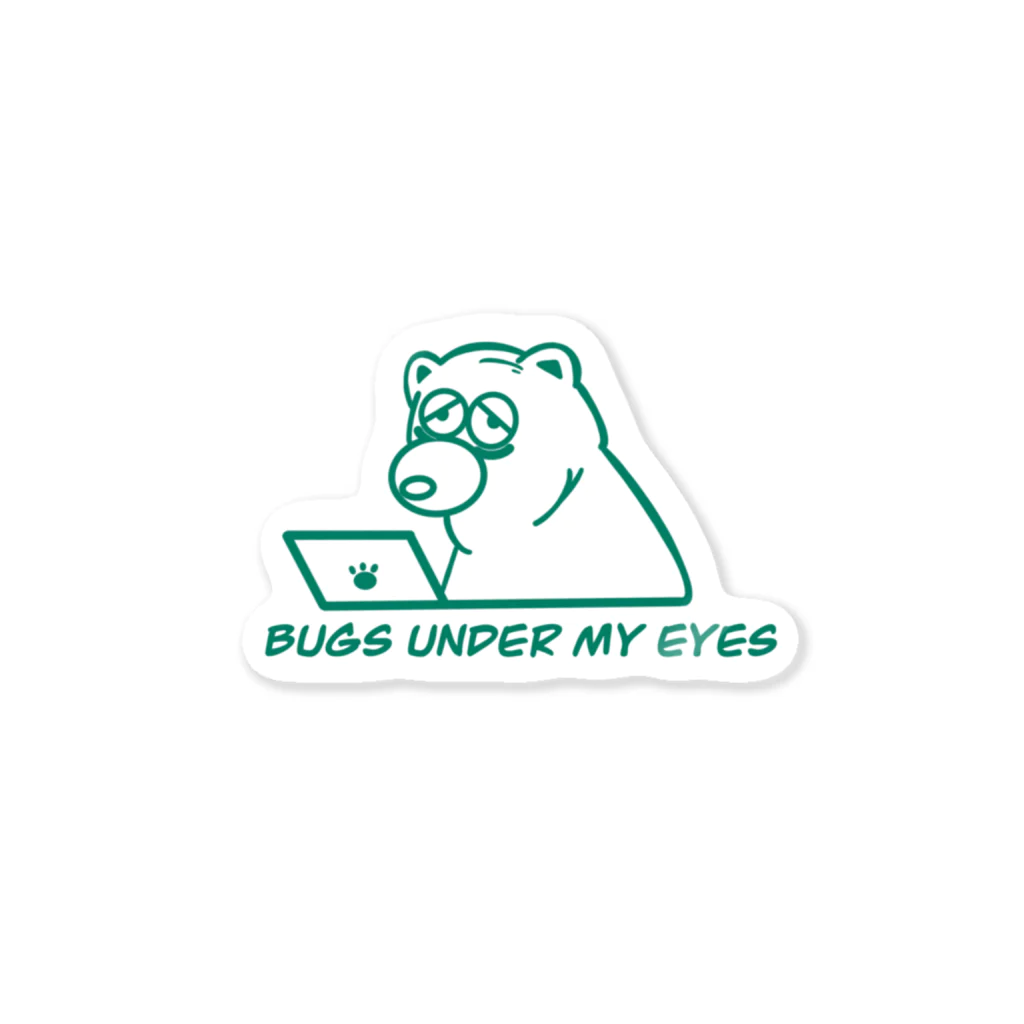 BUGS UNDER MY EYESのBUME_BEAR ステッカー