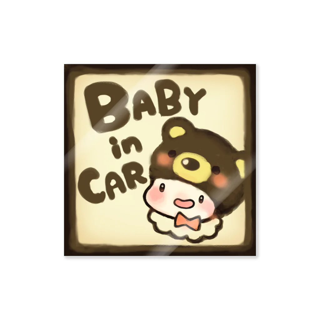 りさのBABYinCAR(くま) ステッカー