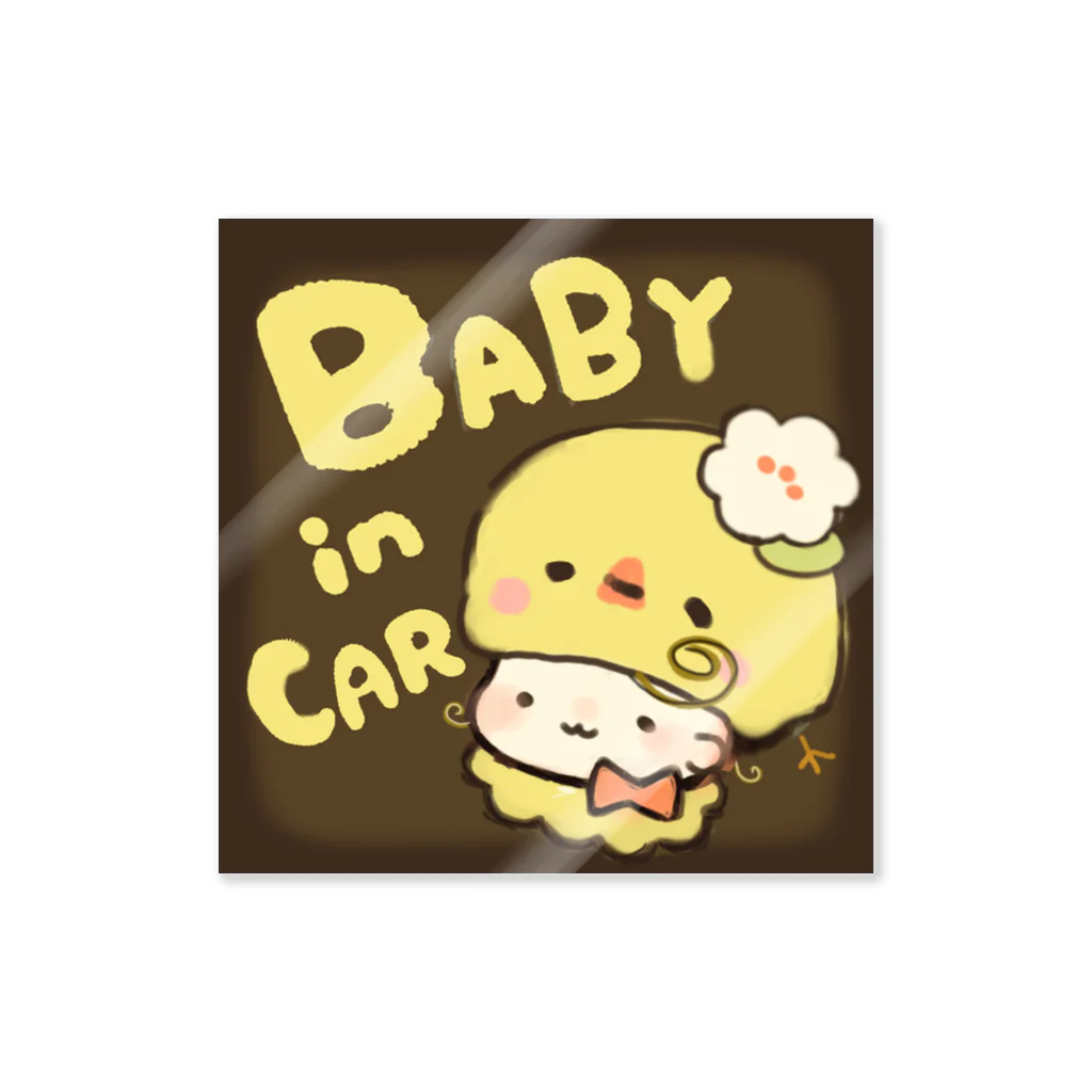 りさのBABYinCAR(ひよこ) ステッカー