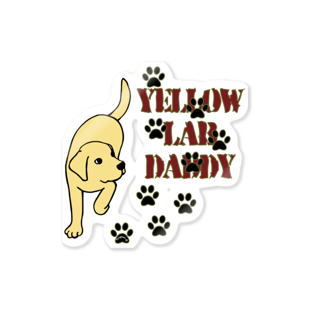 ハッピー・ラブラドールズのYellow Lab Daddy　イエローラブラドール Sticker