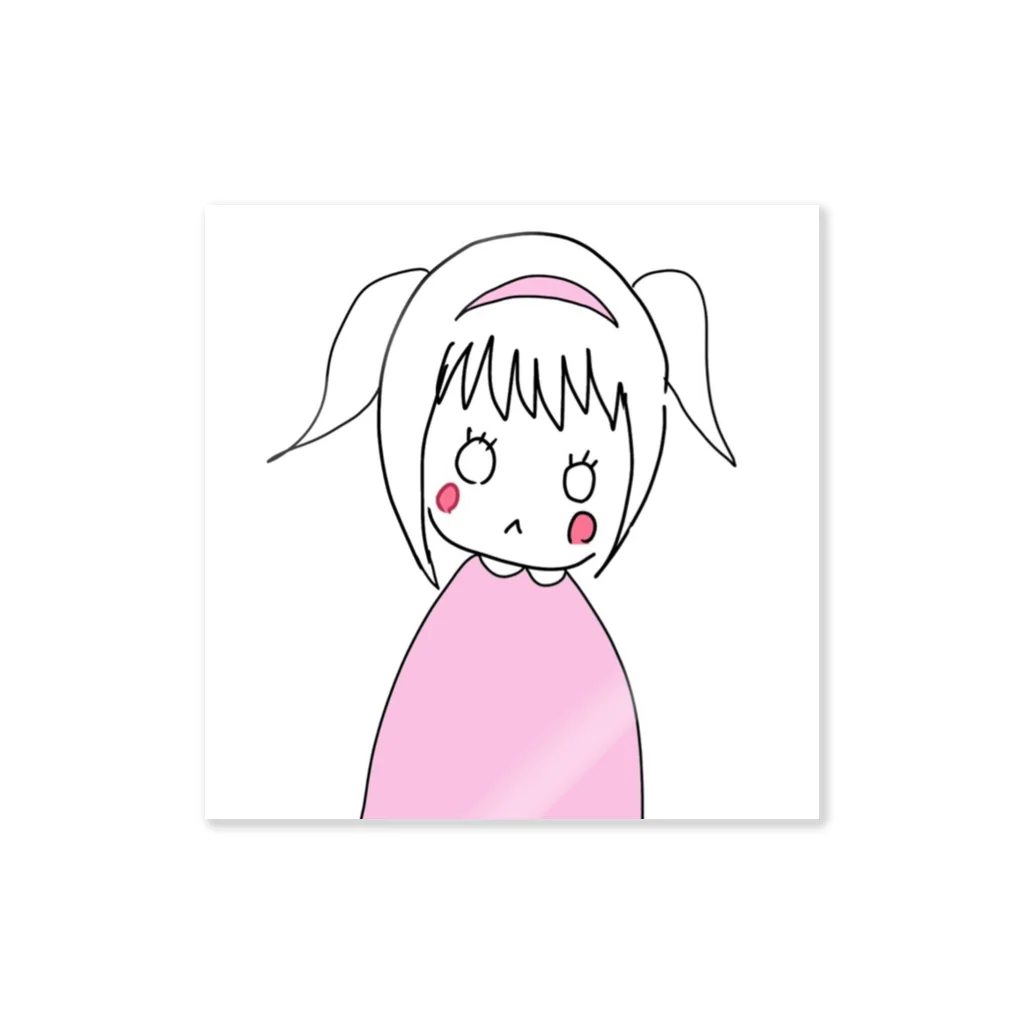 みずいろのぴんくのおんなのこ。今日もありがとう𓂃𓈒𓏸 Sticker