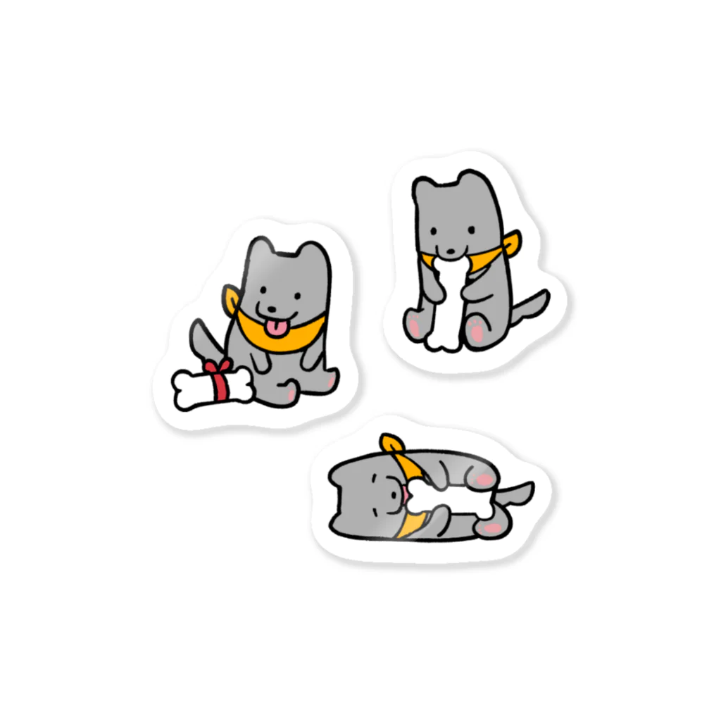 ゆるいぬ部の子犬ステッカー Sticker