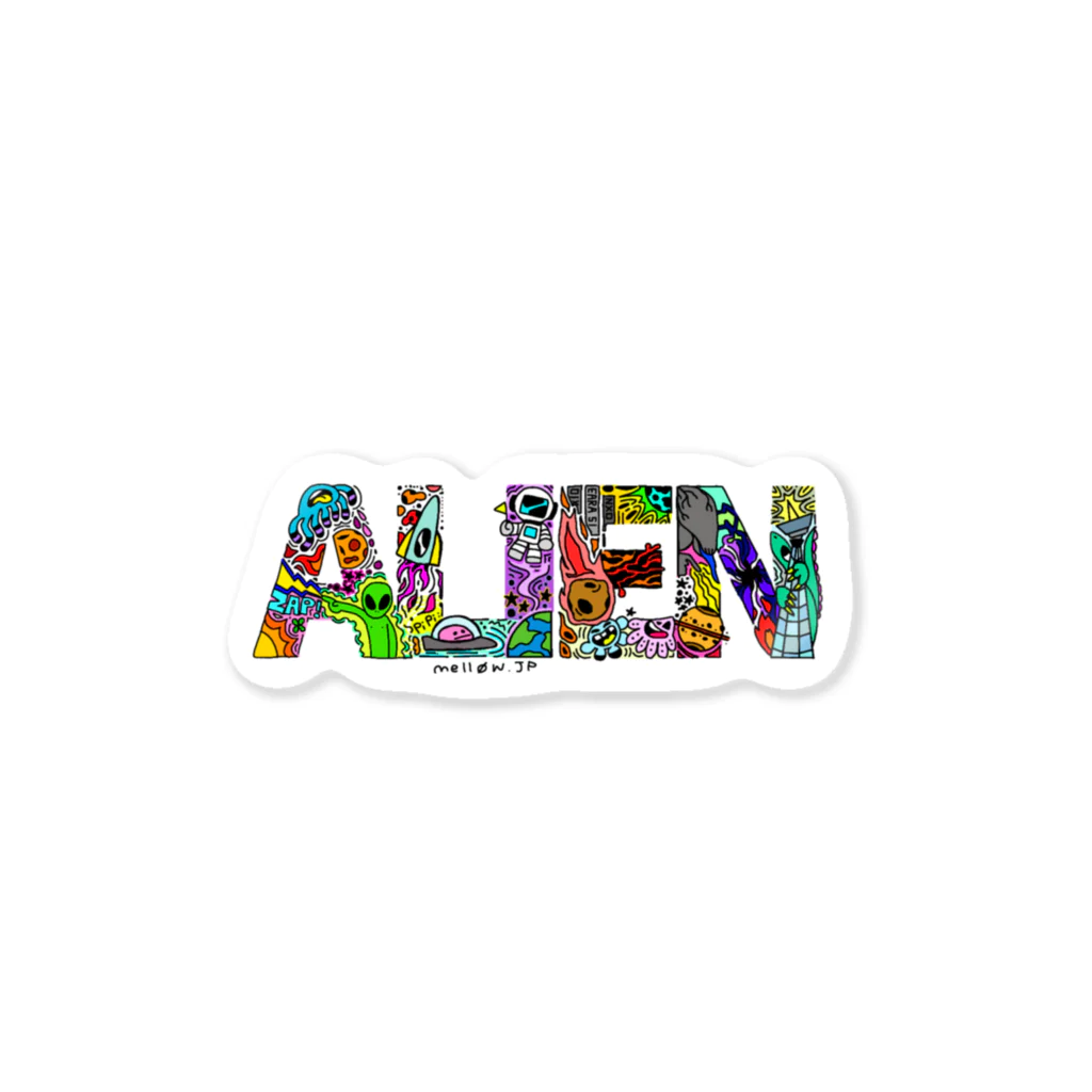 MELL∅W_NINJAのMELL∅W_JPステッカー"ALIEN" Sticker