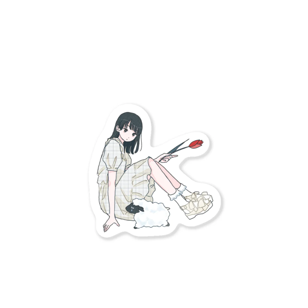 沙糖5㌘のtulip girl （color） Sticker