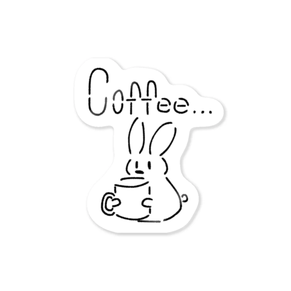 らむねやさんのcoffee rabbit ステッカー