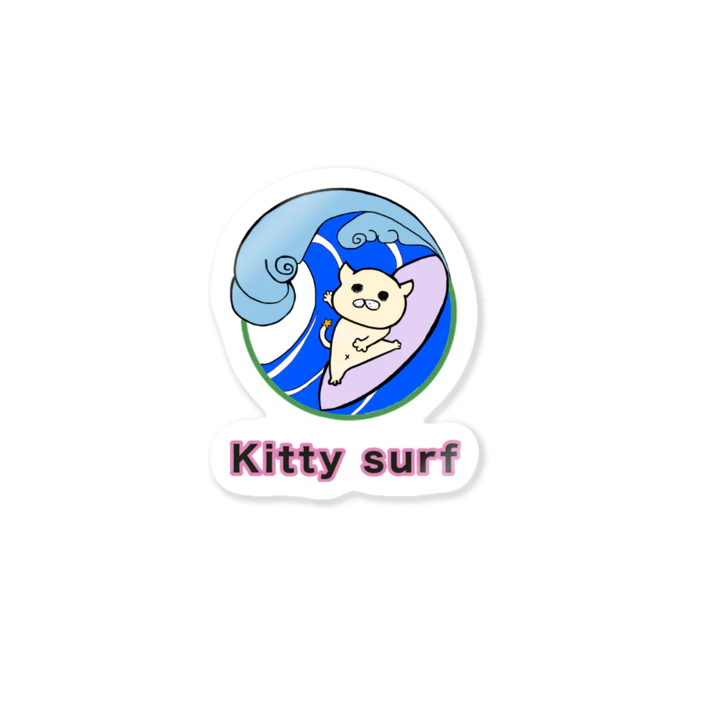 十人十色ちゃんのKitty surf Tシャツ　水着なし ステッカー