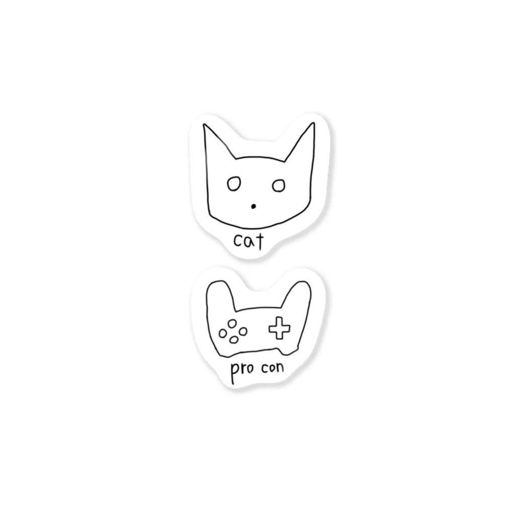 ソウタロウオのねことプロコン Sticker