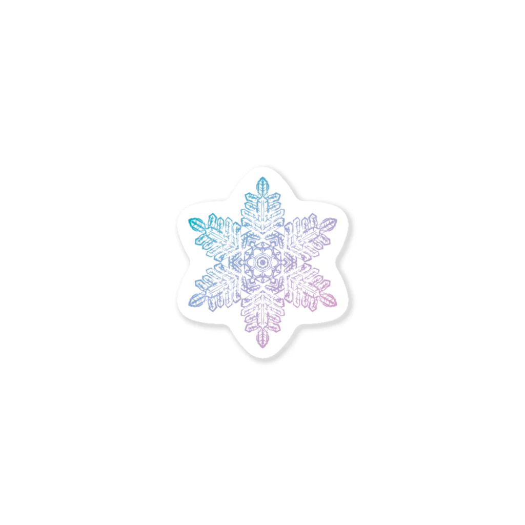 Aika Ishiguroの雪の結晶〜曼荼羅アート＜パープル＞ Sticker