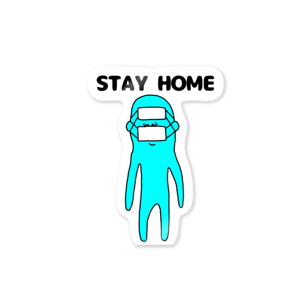 ぶんぶこmartのSTAY HOME ステッカー