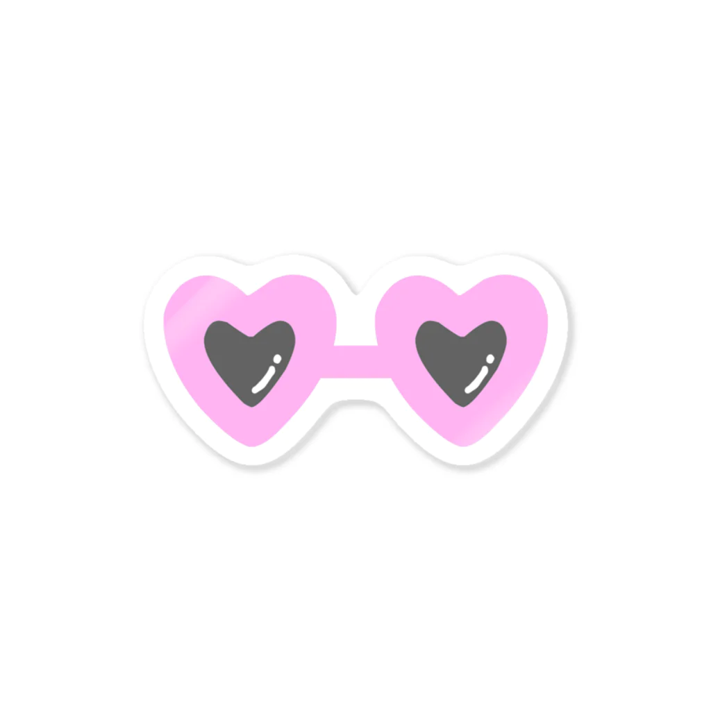 アップルのpink×sunglasses Sticker