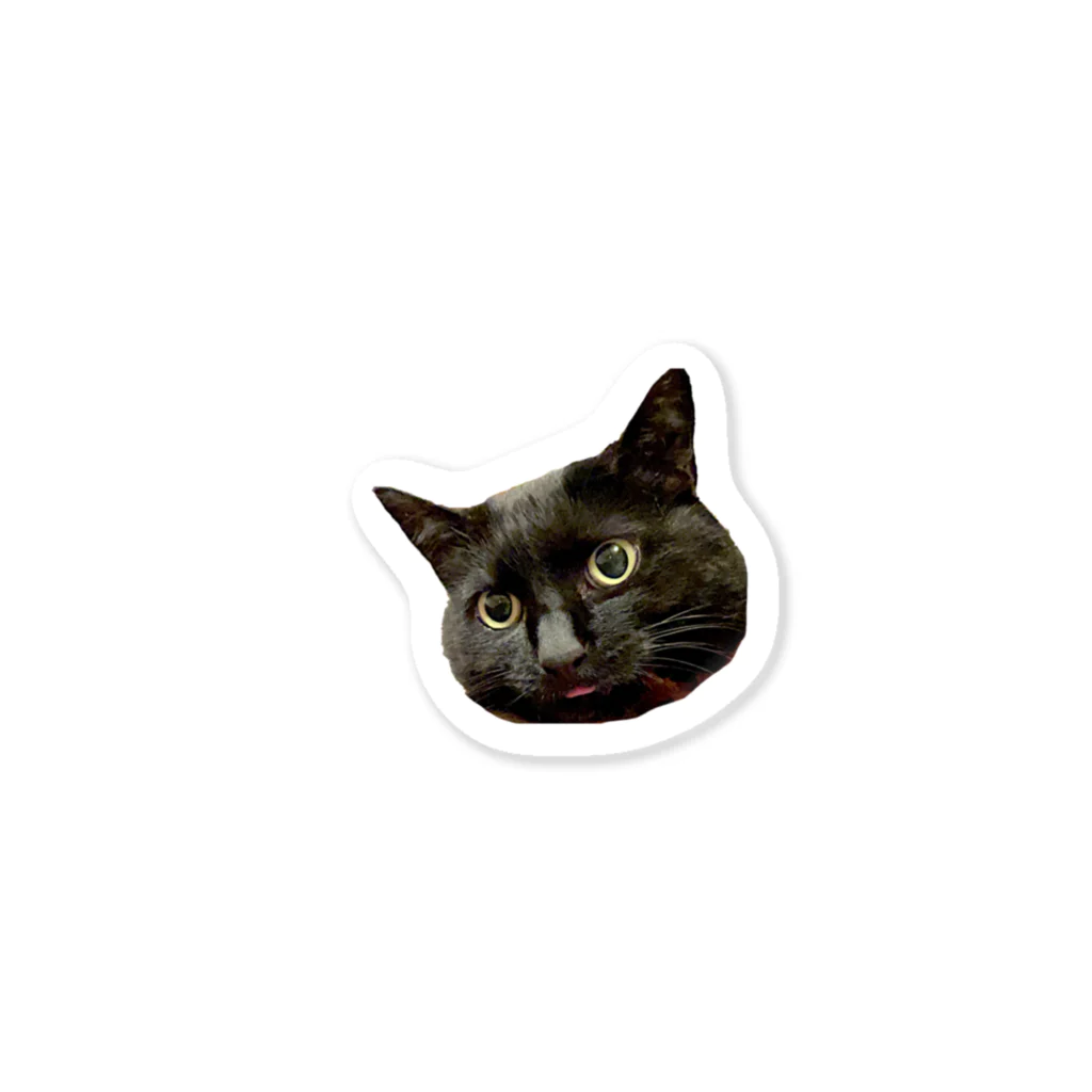くろたんのべろしまい忘れ黒猫 Sticker