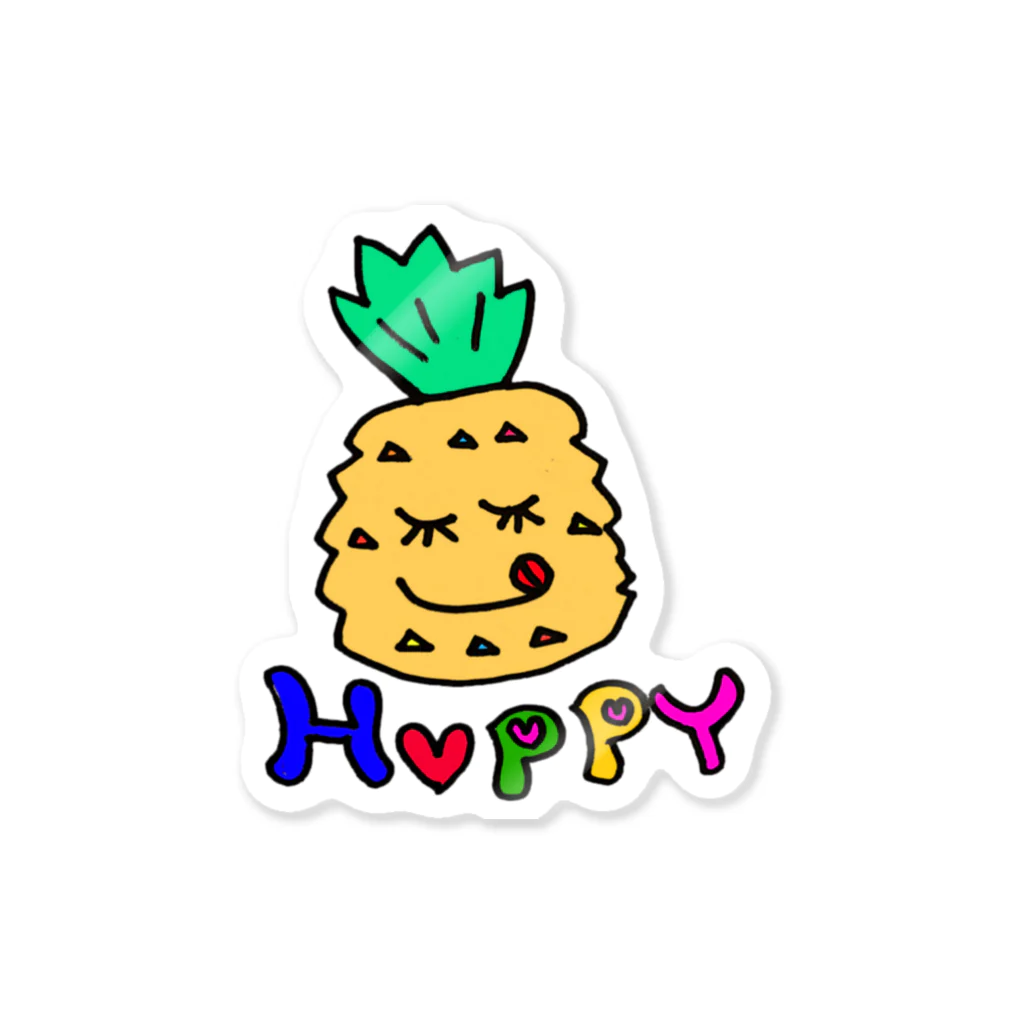SHIHO NO WAのハッピーパイナポー Sticker