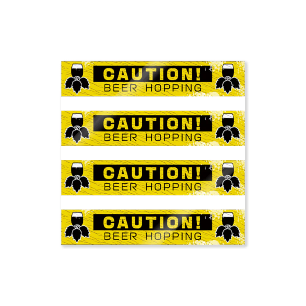 Mix’d Cultures LabのCaution! Beer Hopping 注意書き Sticker