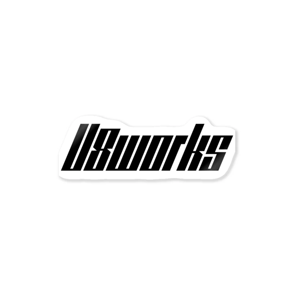 U8worksのU8worksロゴ黒 Sticker