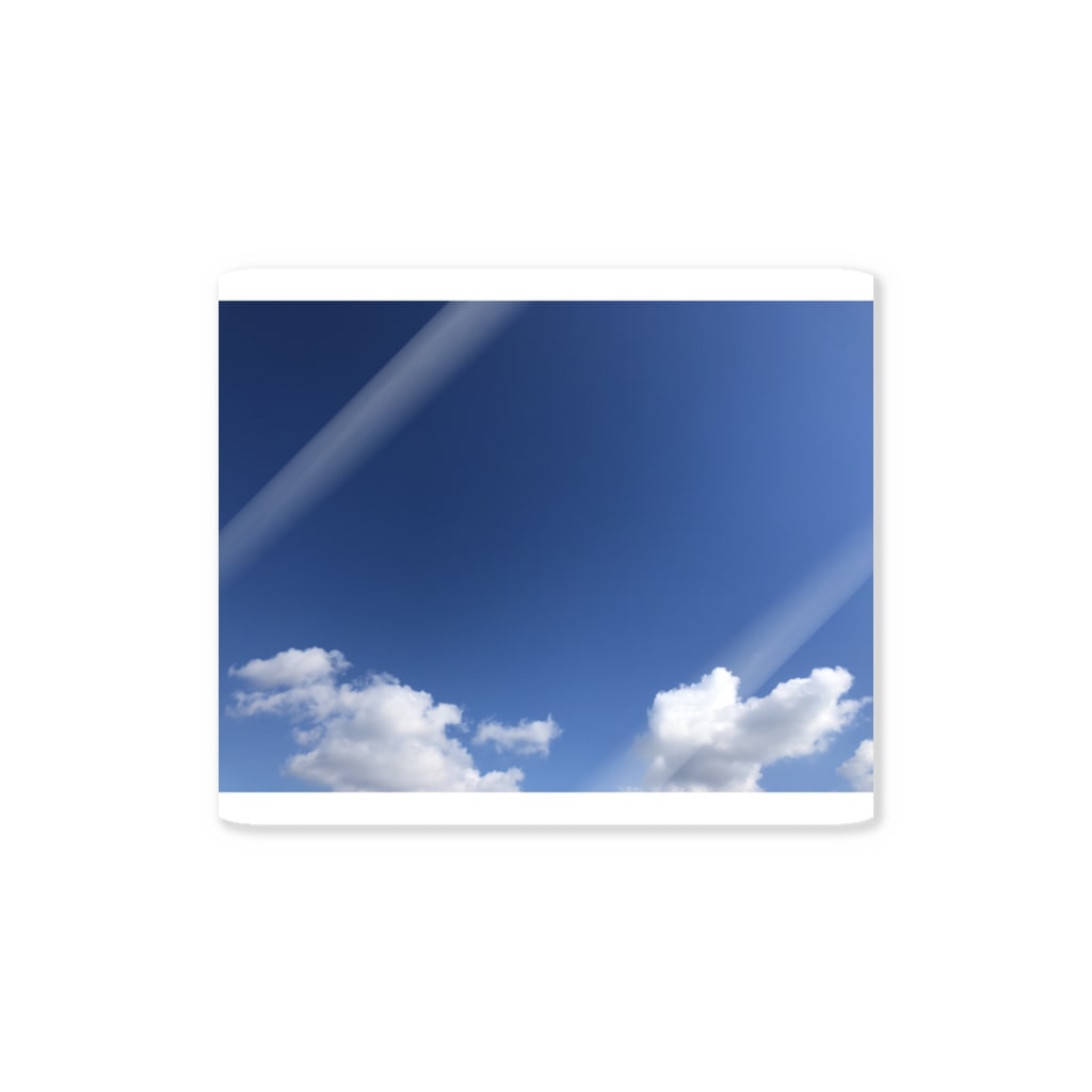 青いそら 青空 そら くも 雲 白 シンプル モダン おしゃれ オシャレ 雰囲気 綺麗 きれい 素敵 ステキ かっこいいロイヤルブルー 抜けるような青空 自然 写真 雲 宇宙 Sticker By 白岩夏一 Natsu Shiraiwa Suzuri