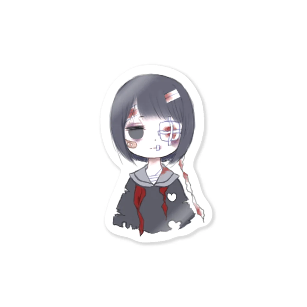 実験用ねずみのどじっこ女の子 Sticker