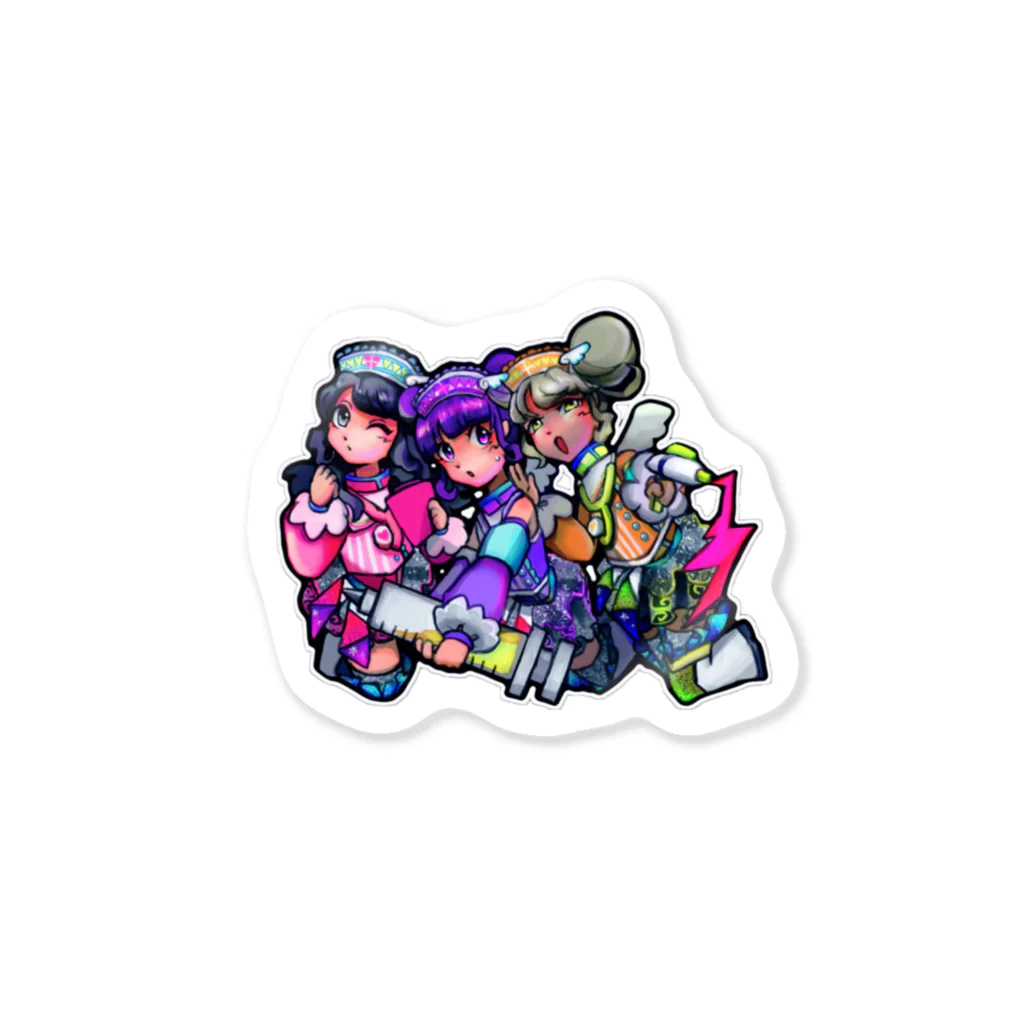 FREE HUGのぷちゅうナ〜ス三人衆 Sticker