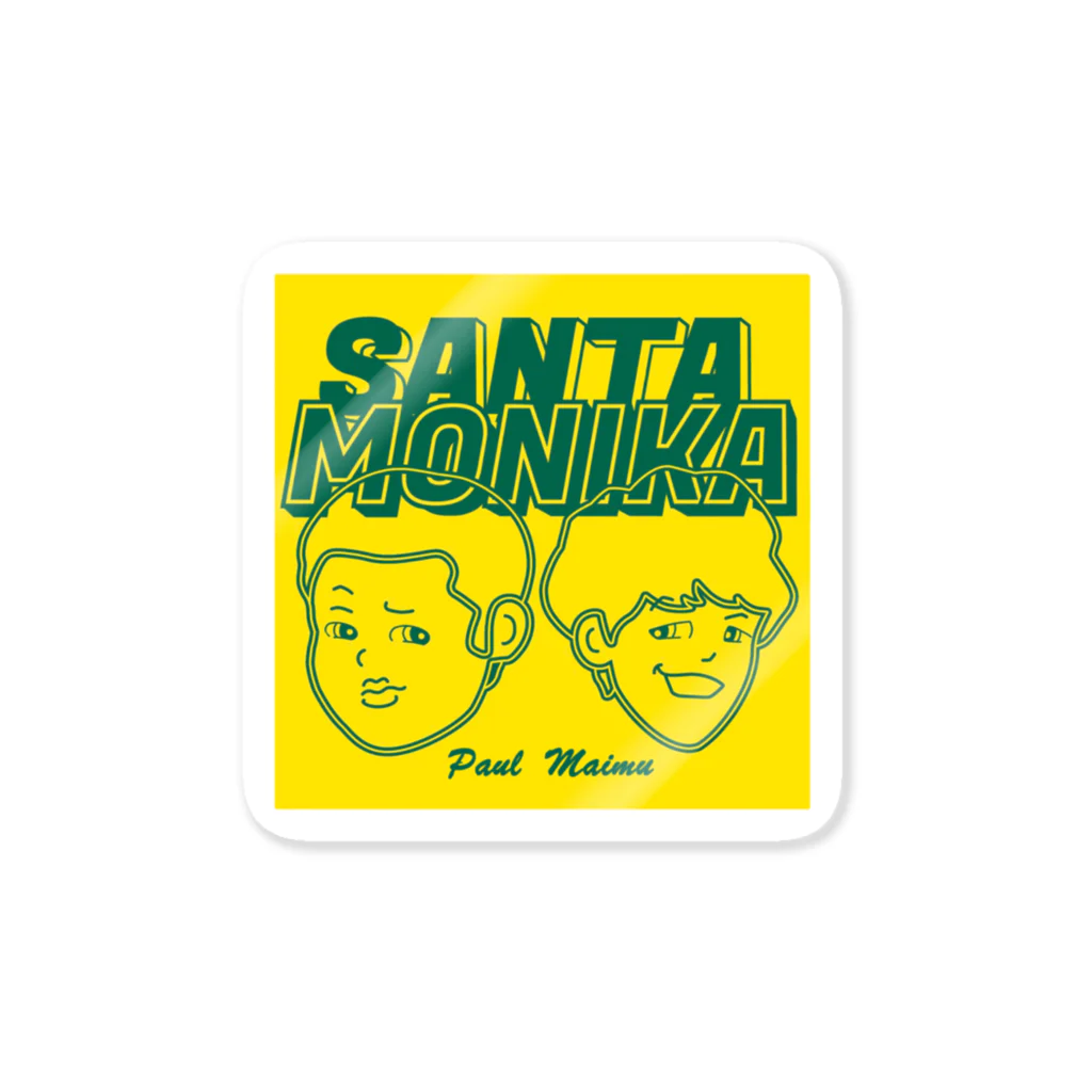 サンタモニカ　マイムのSANTAMONIKA イエロー Sticker