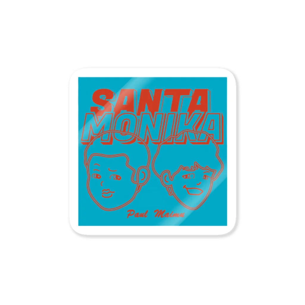 サンタモニカ　マイムのSANTAMONIKA ブルー ステッカー
