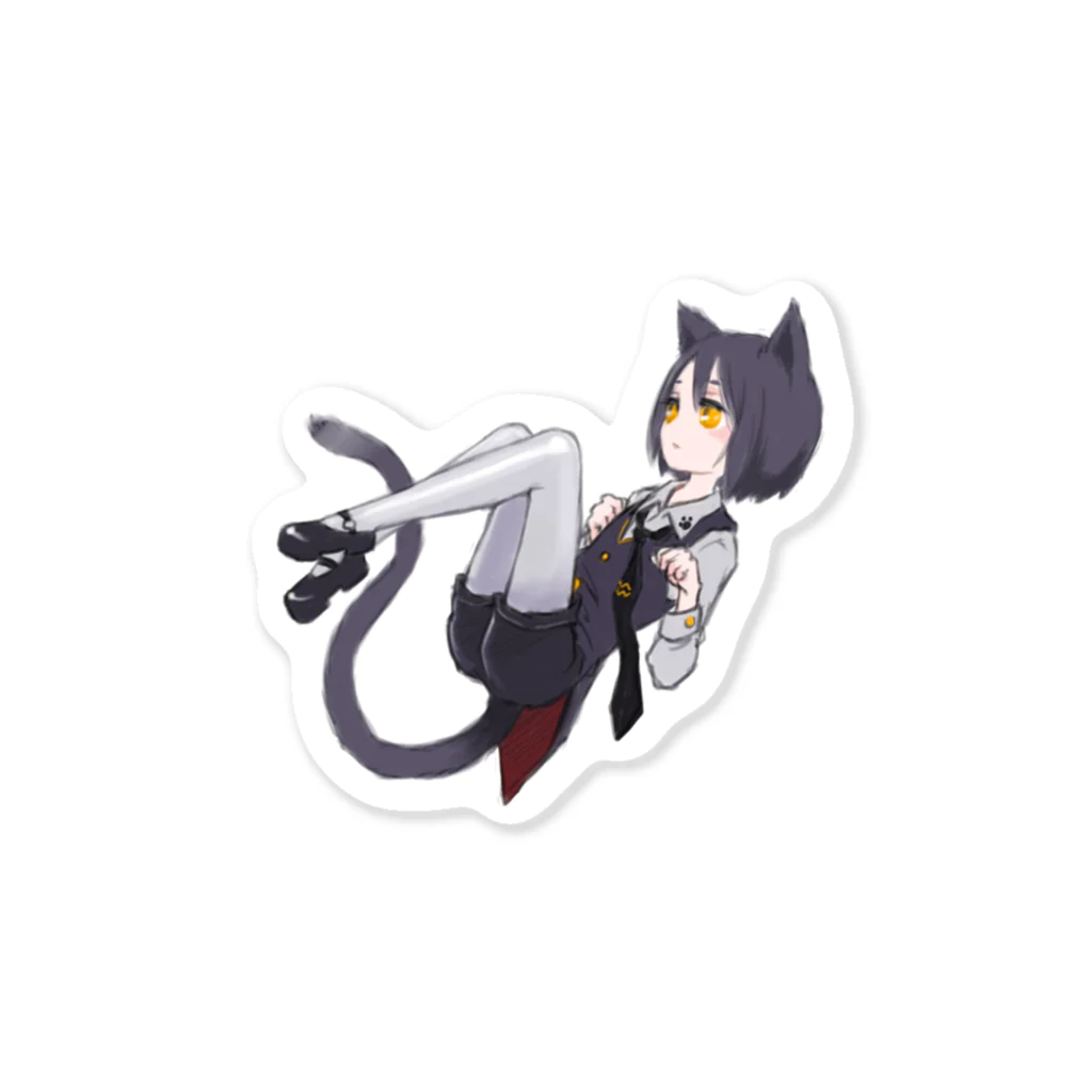 実験用ねずみのくろねこ王子 Sticker