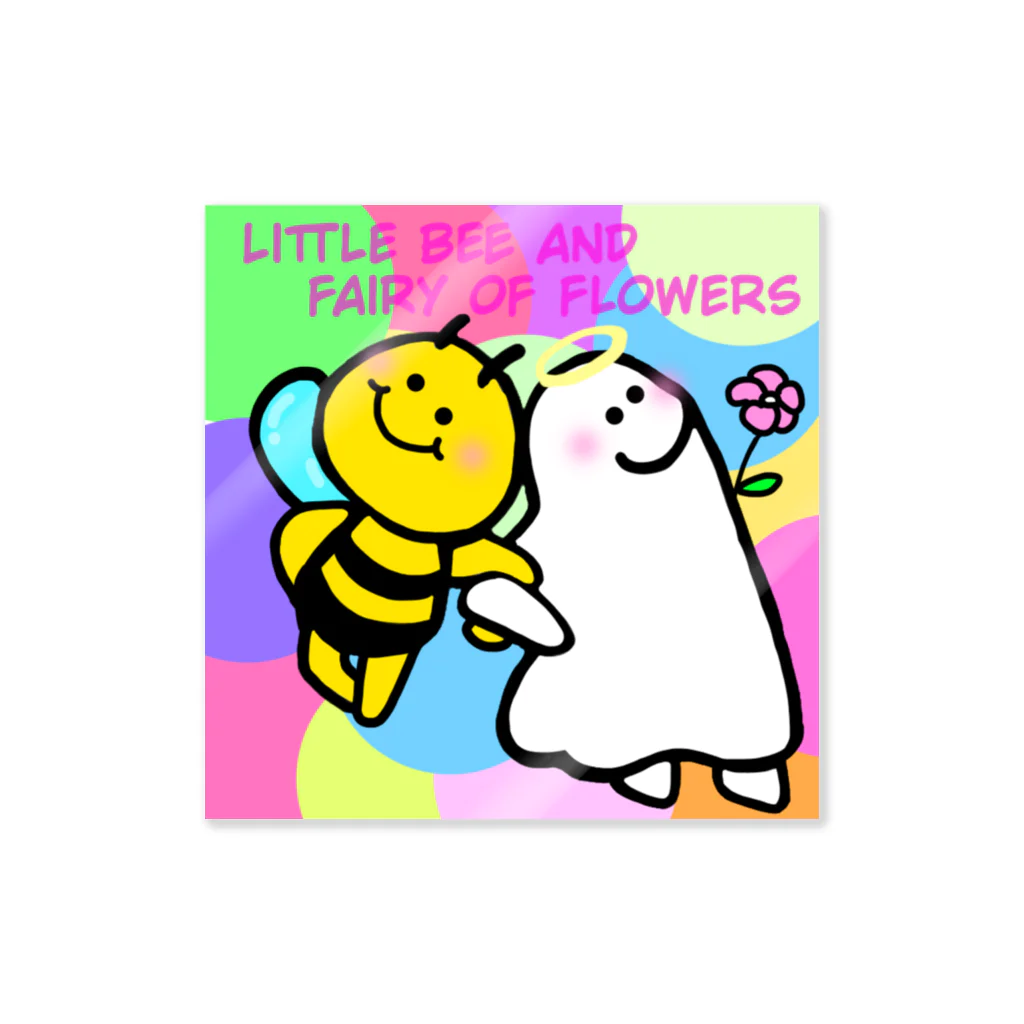 little bee リトルビーのLittleBee and fairy of flowers ステッカー