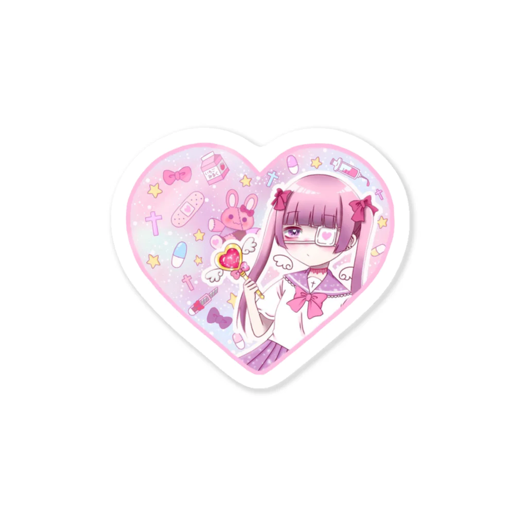 神に選ばれしめんたいこの魔法少女ステッカー Sticker