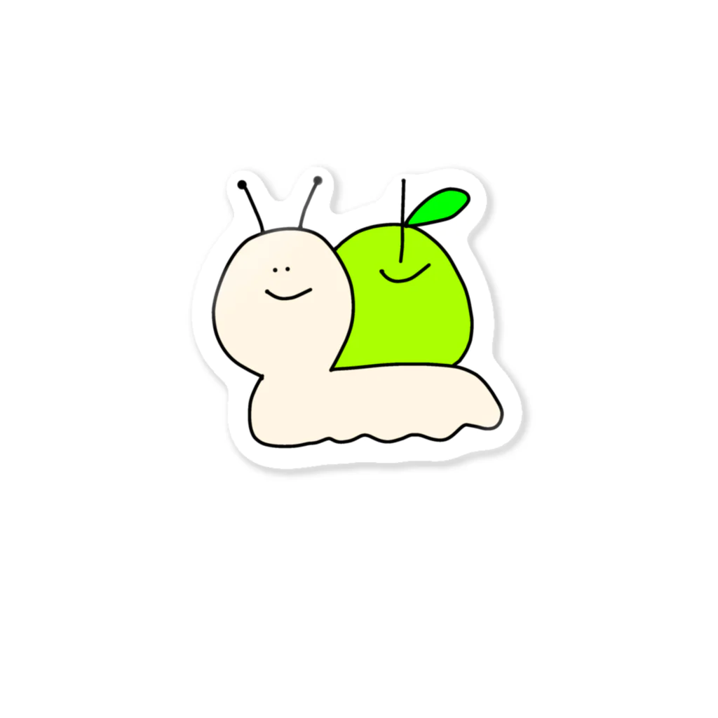 ゆるいもの倶楽部の🐌カタツムりんご🍏 Sticker