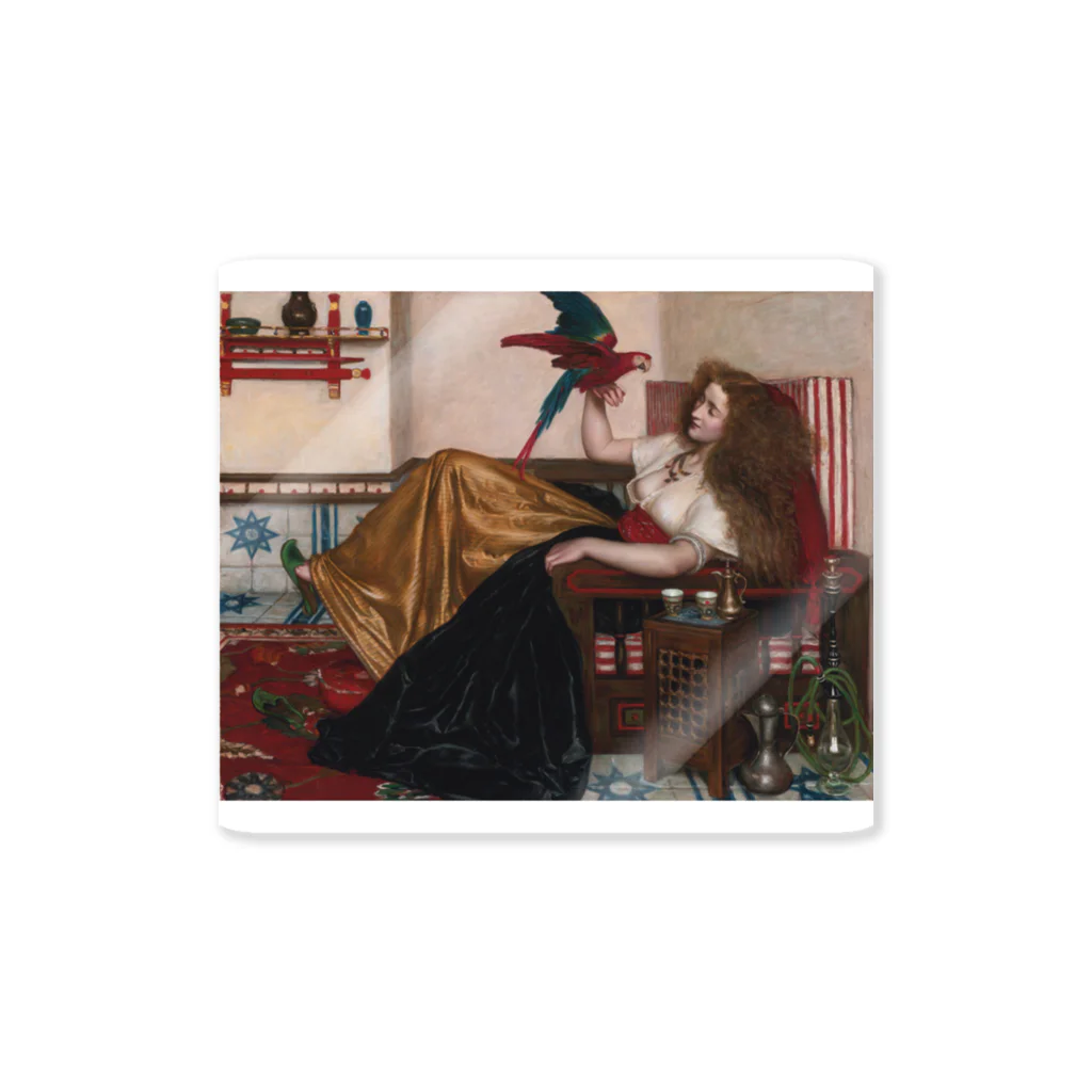 世界の絵画アートグッズのヴァレンタイン・キャメロン・プリンセプ 《オウムの伝説》 ステッカー