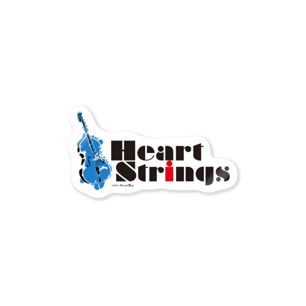 あおちゃん商会のHeart Strings (Woodbass) Blue ステッカー