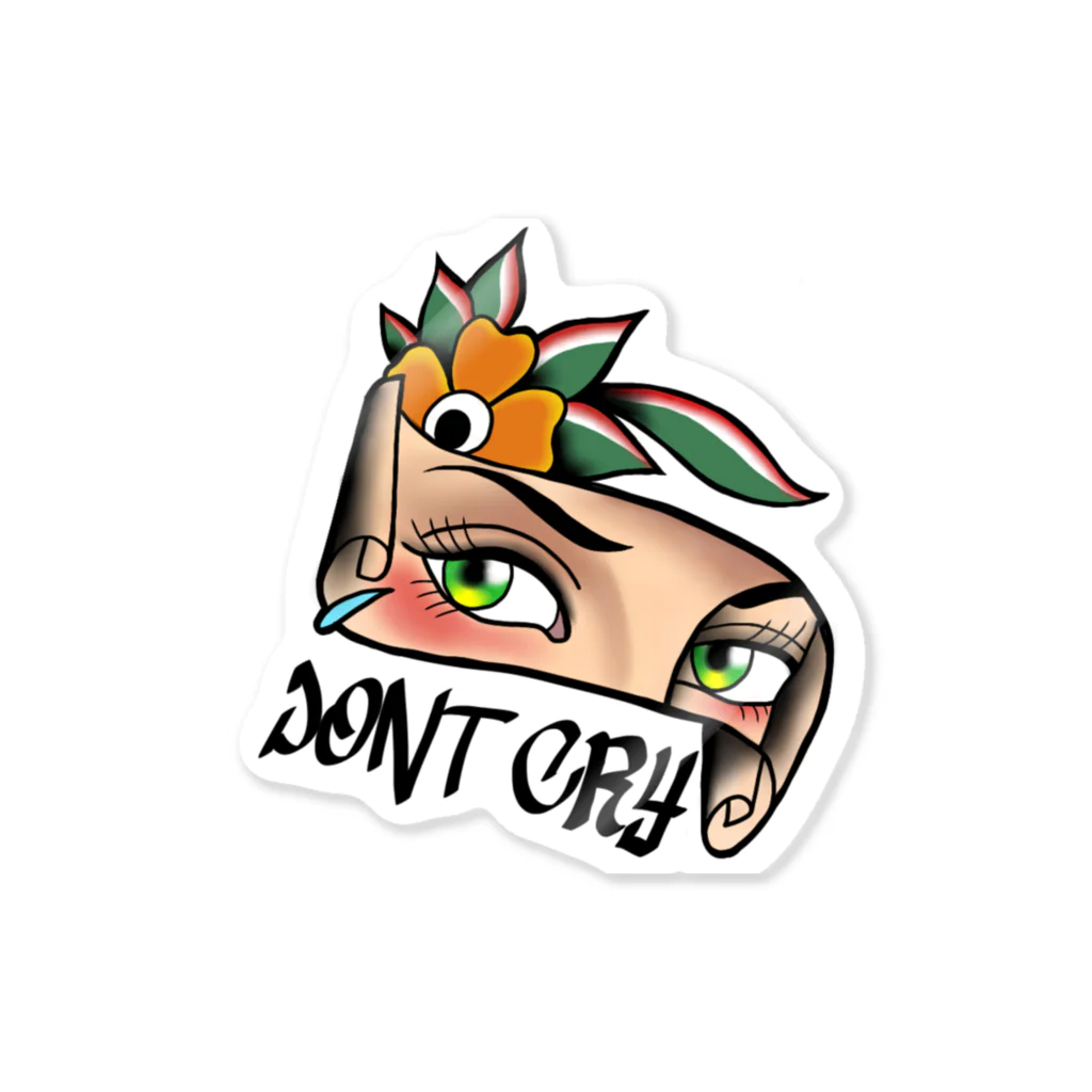 ACA oldschool tatsのDont cry Sticker