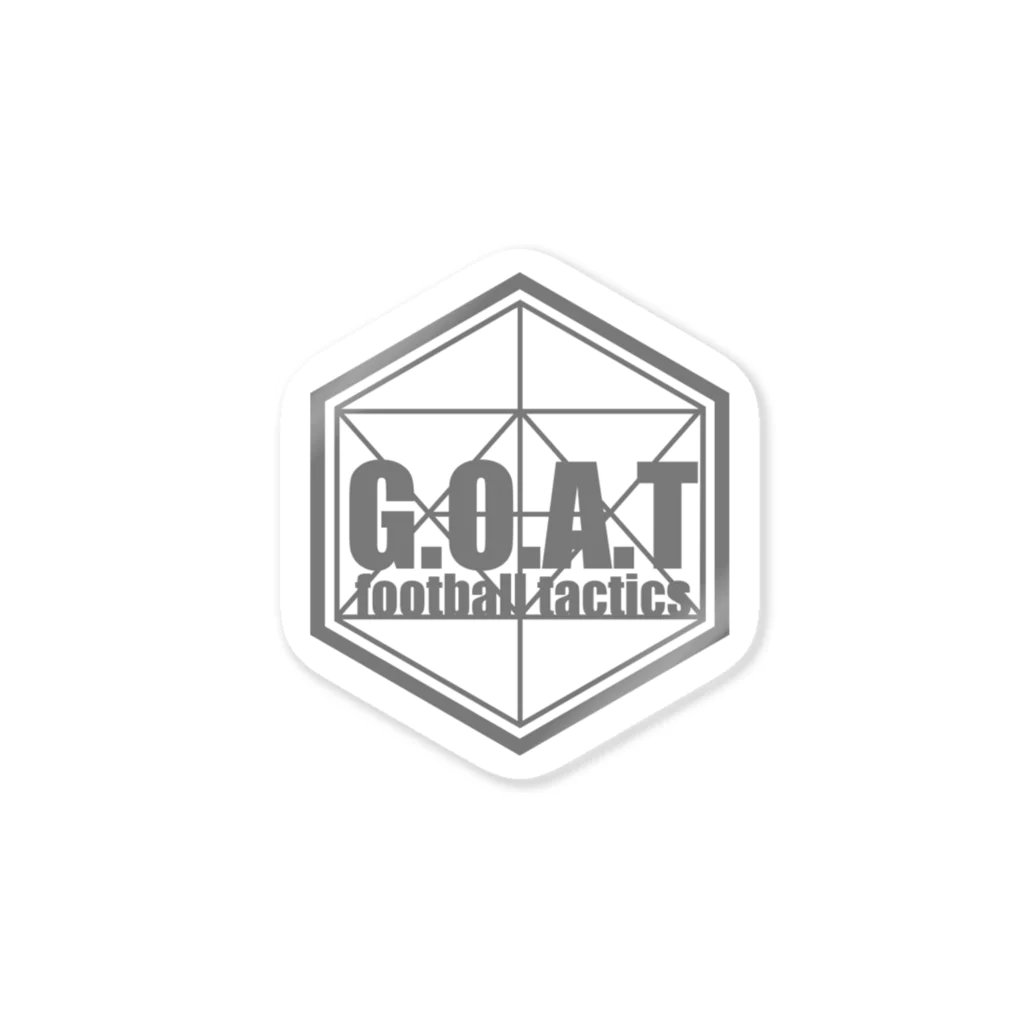 GOAT アパレルショップのロゴ　グレー Sticker