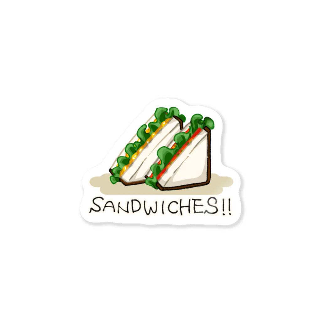 本鮪のSANDWICHES!!（文字入り） ステッカー