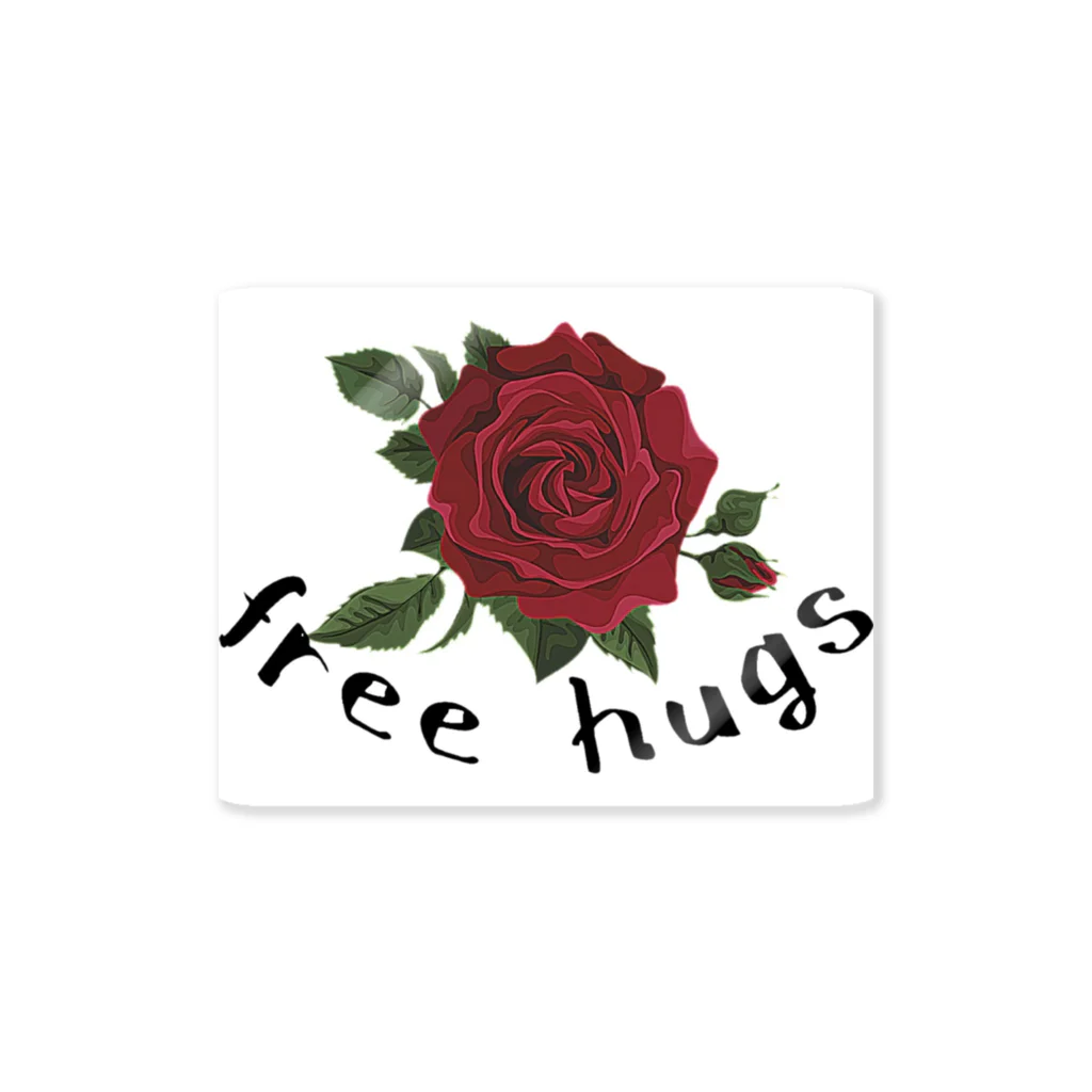 特濃いわしのfree hugs ステッカー