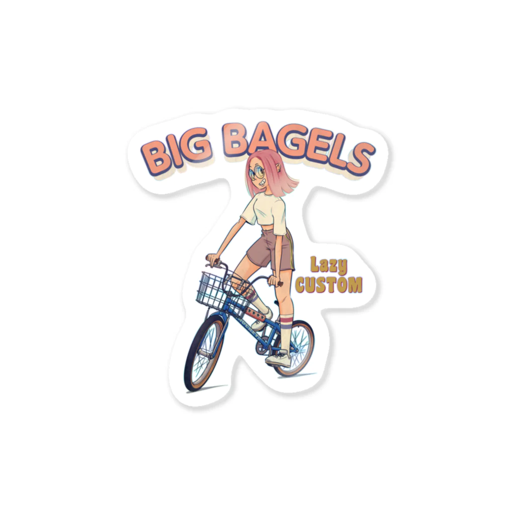 nidan-illustrationの"big bagels" ステッカー